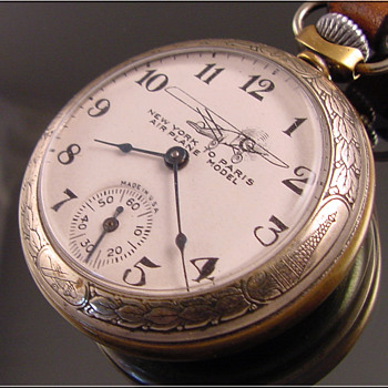 Ingraham New York to Paris Lindbergh pocket Watch - Pocket Watches