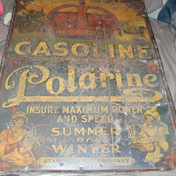 early red crown gasoline sign