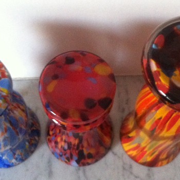 3 unknown spatters - first of 3 posts - Art Glass