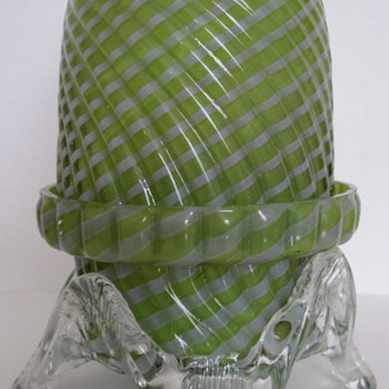 Bohemian Fairy Lamp late c1890 - Art Glass