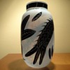 KOSTA BODA HANDPAINTED VASE 48753 BY ULRICA HYDMAN VALLIEN