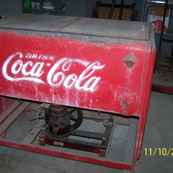 Early Coca Cola refrigerated drink box