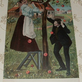 1890's "Apple Picking Couple" Postcards - Postcards