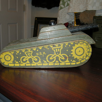 Buddy L Wooden Tank WWII Era - Military and Wartime