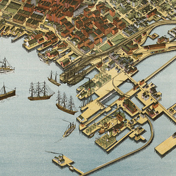 Koch’s Seattle, Washington Birdseye Map (1891) - Paper