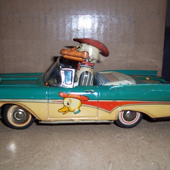 Vintage Friction Duck In a Car Toy- Quack! 