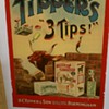 Original 1910 Tipper's "3 Tips" Stone Lithograph Poster