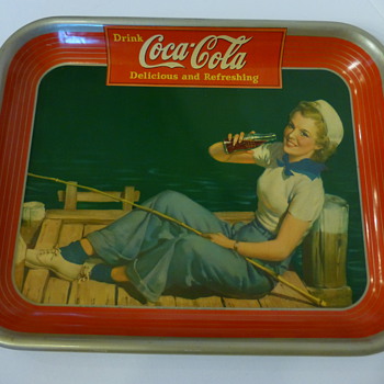 1940 "Sailor Girl" Coca-Cola Tray - Coca-Cola