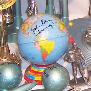 Earth Globe Bank Commemorating John Glenn: Signed - Coin Operated