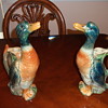 Two Majolica St Clement Duck Pitchers