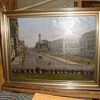 WPA 1935 Painting: 'View from south plaza of Treasury, looking north' by Dorsey Doniphan 