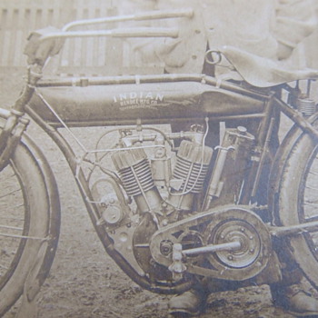 Early Indian Motorcycle photograph