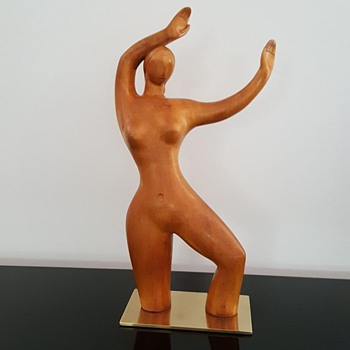 RARE ART DECO DANCING NUDE LASZLO HOENIG SCULPTURE - Art Deco