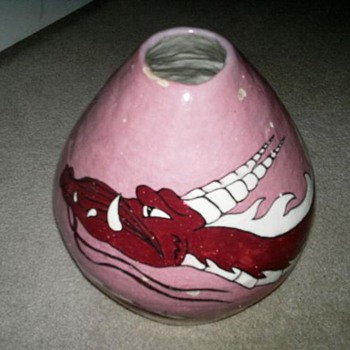 Large  Heavy  Dragon Vase