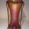 KRALIK Art Nouveau Copper Mounted "Rose iridescent papillon type" 