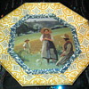 Pretty painting under glass country scene 