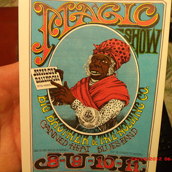 A Magic Show themed handbill by Artist Rick Griffin 