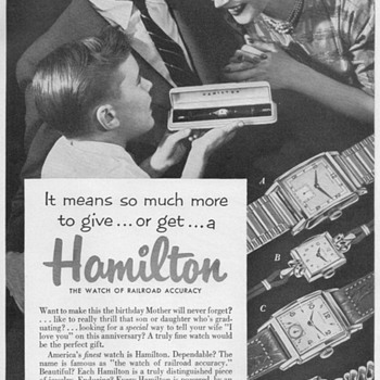 1953 - Hamilton Watches Advertisement