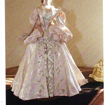vintage china doll with ceramic coat by Grace Sigo