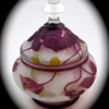 Kralik Cameo Glass Covered Jar, ca. 1905-1910, signed "Kralik"