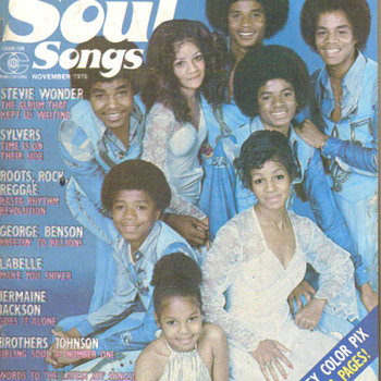 Rare rock and soul magazine with Jackson Family on cover 