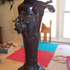 Bronze or Copper Umbrella or Cane Stand with Lily or Iris flower?