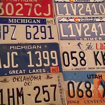 Various License Plates - Signs