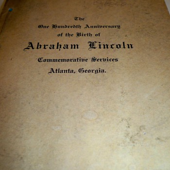 My new favorite book!!! 1909 100th anniversary of the birth of Abraham Lincoln - Books