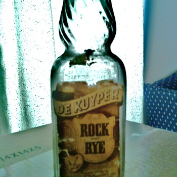 Old De Kuyper Rock & Rye Whiskey Bottle