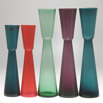 Alsterfors early 1960s - Vases by Fabian Lundqvist. - Art Glass
