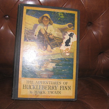 1st Edition "The Adventures of Huckleberry Finn" Hardcover Book - Books
