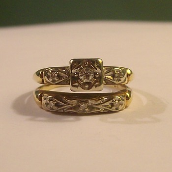 Vintage Wedding & Engagement Set (attached) - Fine Jewelry
