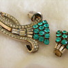 Sterling crystal brooch