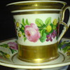 An old china cup , hand painted and elegant romantic design