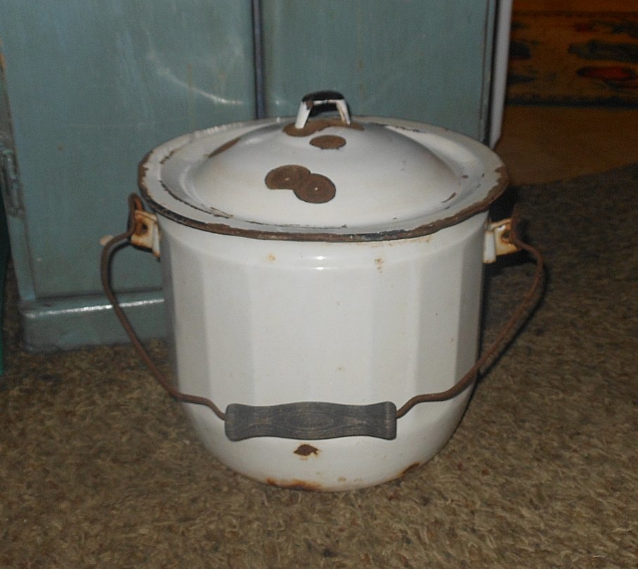 Vintage Eanamelware Diaper Pail Collectors Weekly