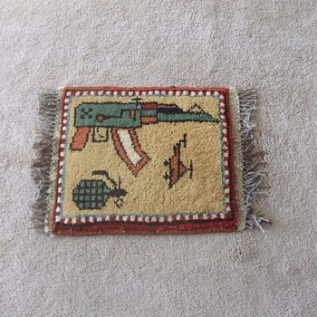 Afghan War "rug" from Soviet era - Military and Wartime