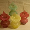 SET OF LARGE FENTON JACK IN THE PULPIT VASES 