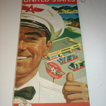 TIDE WATER ASSOCIATED OIL COMPANY MAP OF THE UNITED STATES