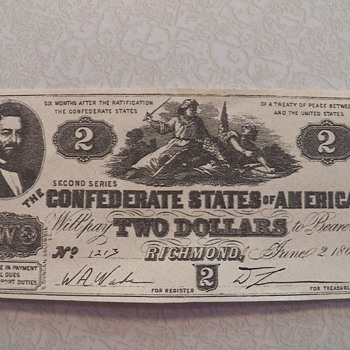1862 Confererate Money
