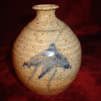 Small brown and blue glazed pottery - Pottery