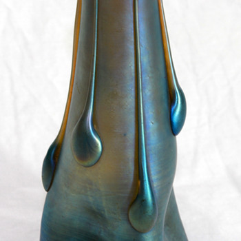 Loetz Blue Vesuvian Vase