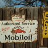 Mobiloil Porcelain Sign