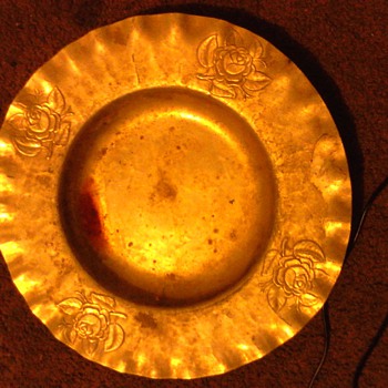 aluminum rose printed platter - Kitchen