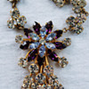Nifty Violet, Pale Blue and Clear Rhinestone Necklace