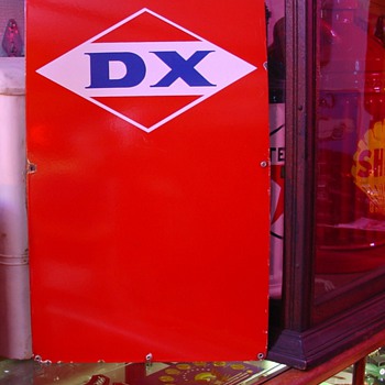 DX...Porcelain Pump Sign...Three Colors