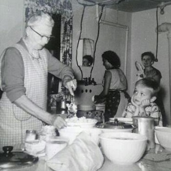 Great grandma K. and her student - Photographs