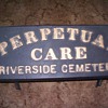 Cemetery sign.