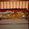 Deer family and mountain scenery tapestry