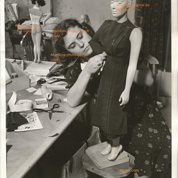 1938 Dressing a Miniature Mannequin for Store Display Press Photo ! - Advertising