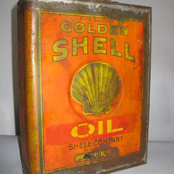Early Shell Oil Can - Petroliana